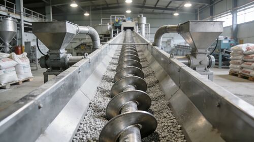 Anwendungsfall von Schraubfördern aus Edelstahl im Düngemittelhandel