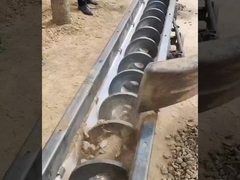 Anpassbarer Schneckenförderer, U-förmiger Schneckenförderer, Hitzebeständiger Schrägförderer, Sägemehl, Klein