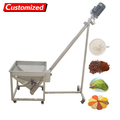 Ein guter Preis. oem Incline Auger Screw Conveyor Industrial Helical Hopper Spiral Powder Feeder 750W Stainless Steel 441-661 lb/min Spring Loader 220V 1PH Online