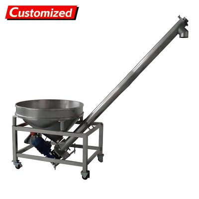 Ein guter Preis. CustomEdelstahl 304 Material geneigte Schraubförderer Auger Feeder Förderer Spiralmaschine für Lebensmittelpulver Futtermittelzusatzstoff Online