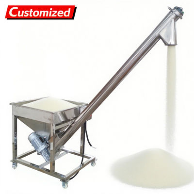 Ein guter Preis. oem Automatic Screw Powder Feeder Machine Stainless Steel Vibrating Inclined Conveyor Hopper with 4.5'' Diameter Auger Loader for Spices, Resin & Granular Materials 3m³/h Capacity 110V Online