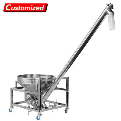 Ein guter Preis. Custom-designed inclined stainless steel screw conveyor, automatic feeding system for transporting non-free-flowing powdered products such as flour, talcum powder, coffee, milk powder, etc. Online