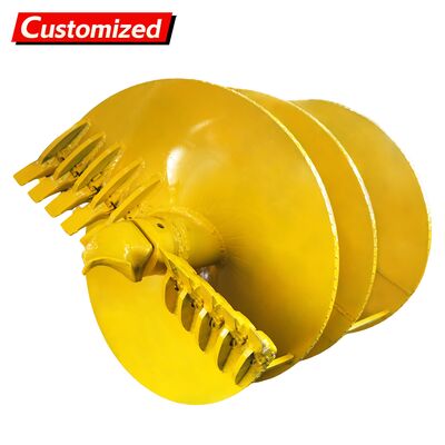Ein guter Preis. Kundenspezifische Erdbohrmaschine, Bohrgerät, Bodenaushubmaschine, Pfahlbohrer oder Doppel-Schneckenbohrer mit geradem Schneckendesign für den Brücken- und Straßenbau Online